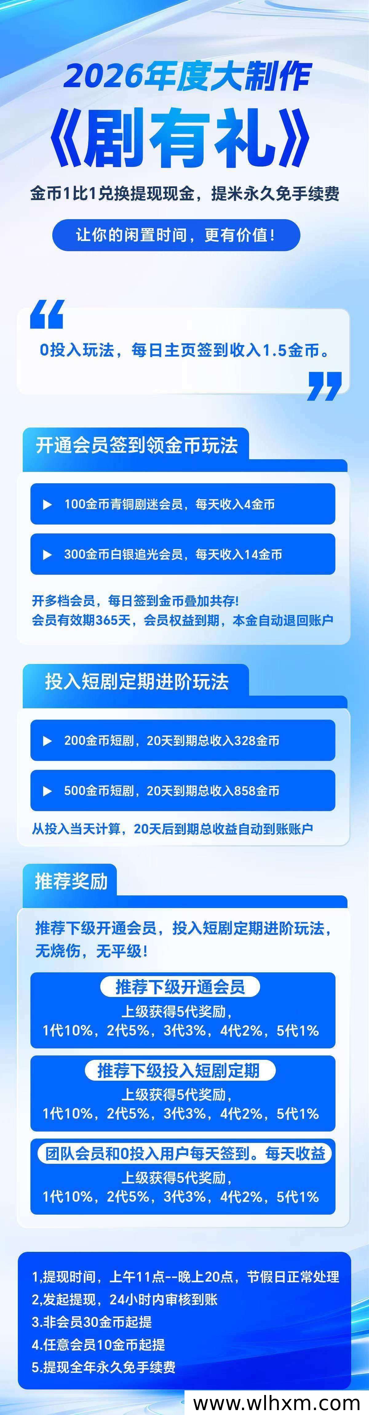 剧有礼平台上线 零成本签到每日收益轻松拿