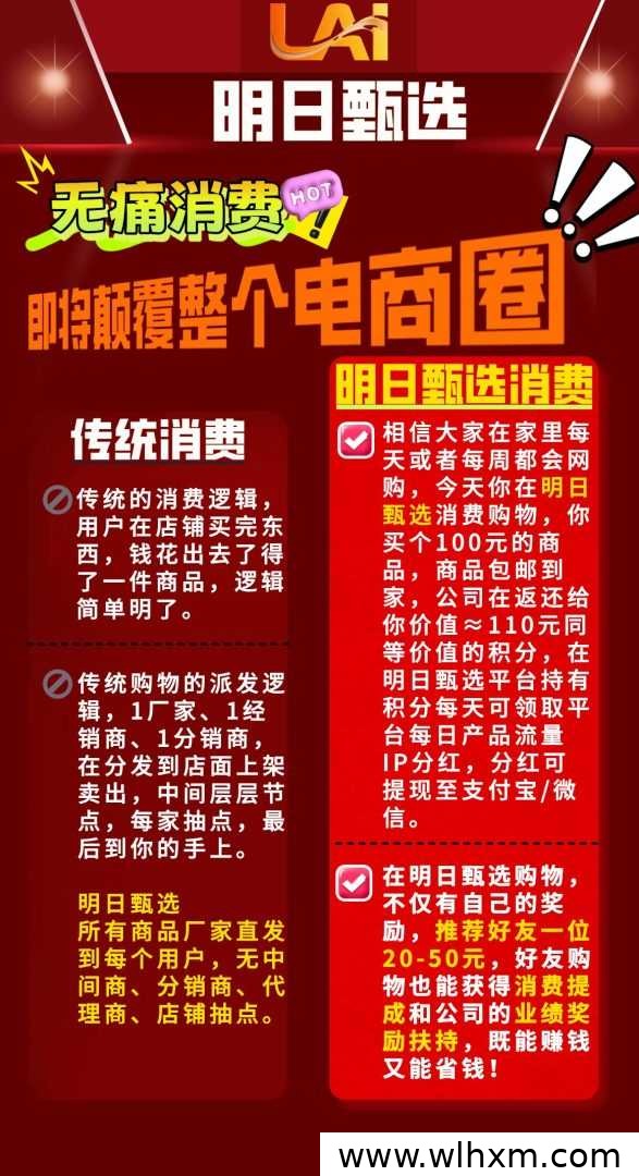 明日甄选新平台上线,购物返积分轻松赚收益
