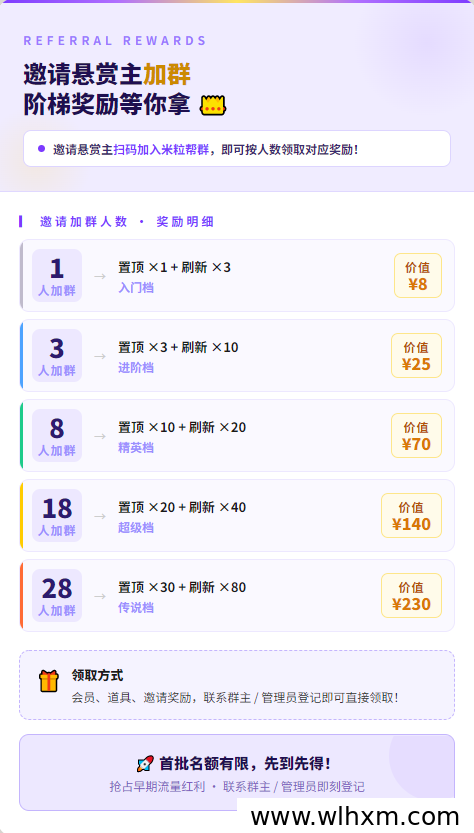 米粒帮限时开放悬赏主入驻,免费会员与曝光道具等你拿