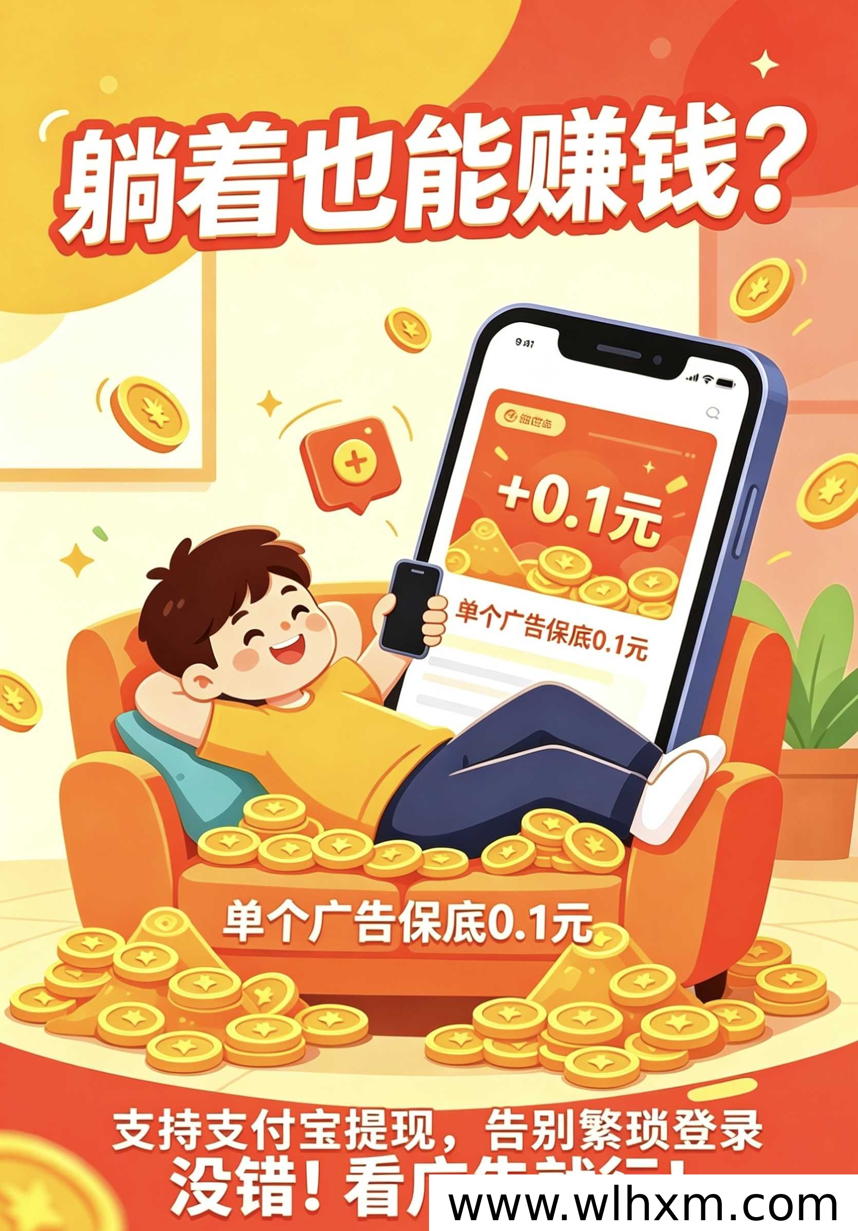 看广告赚零钱,日入十元无门槛