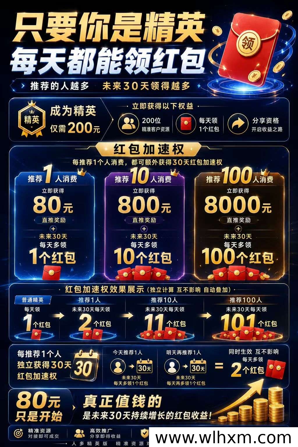 精准客户对接新方式 精英版每日分红奖励多