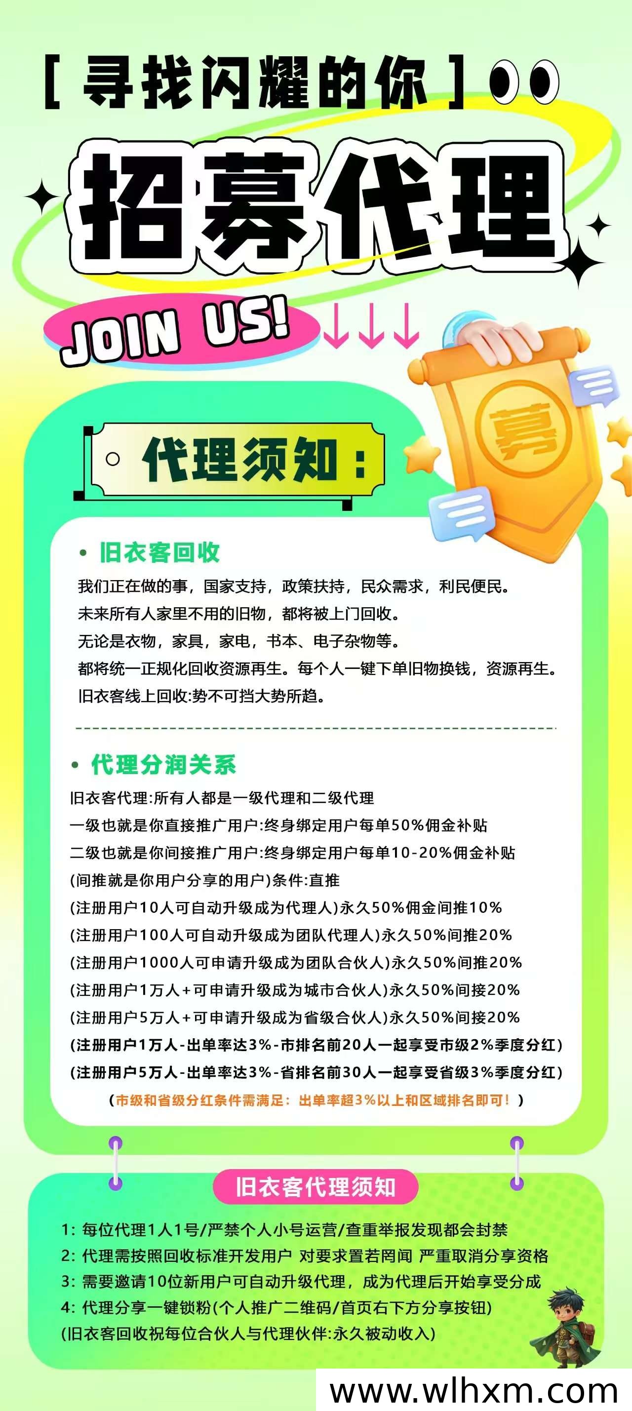 旧衣客面向全国招募旧衣回收合作者