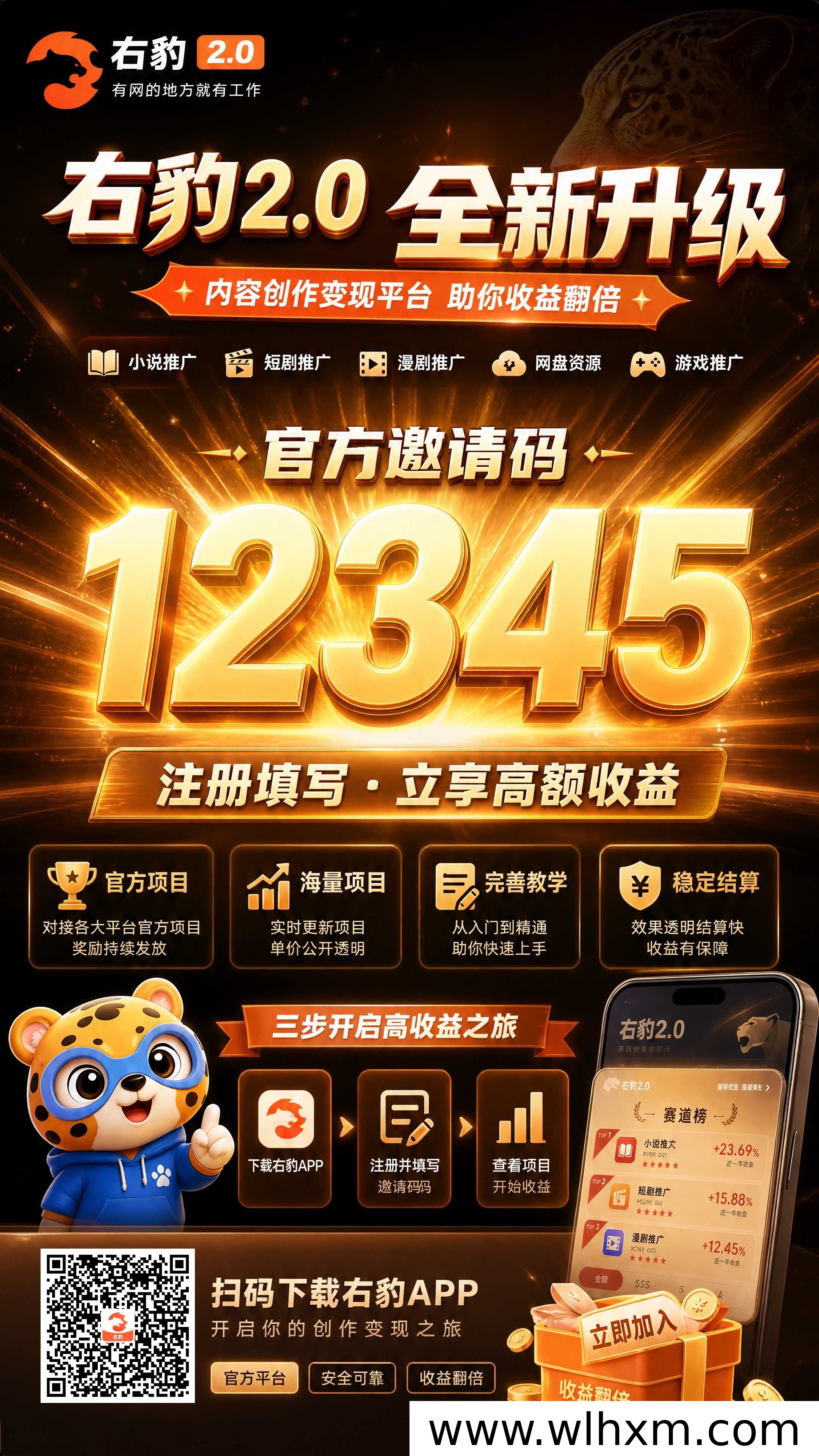 右豹APP正规性解析与官方邀请码使用指南:短剧小说推广副业全攻略