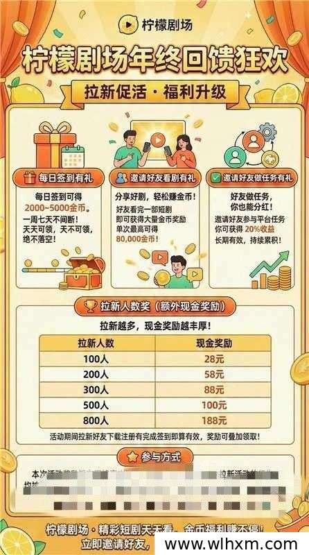 柠檬剧场新版本上线 零撸看剧赚收益