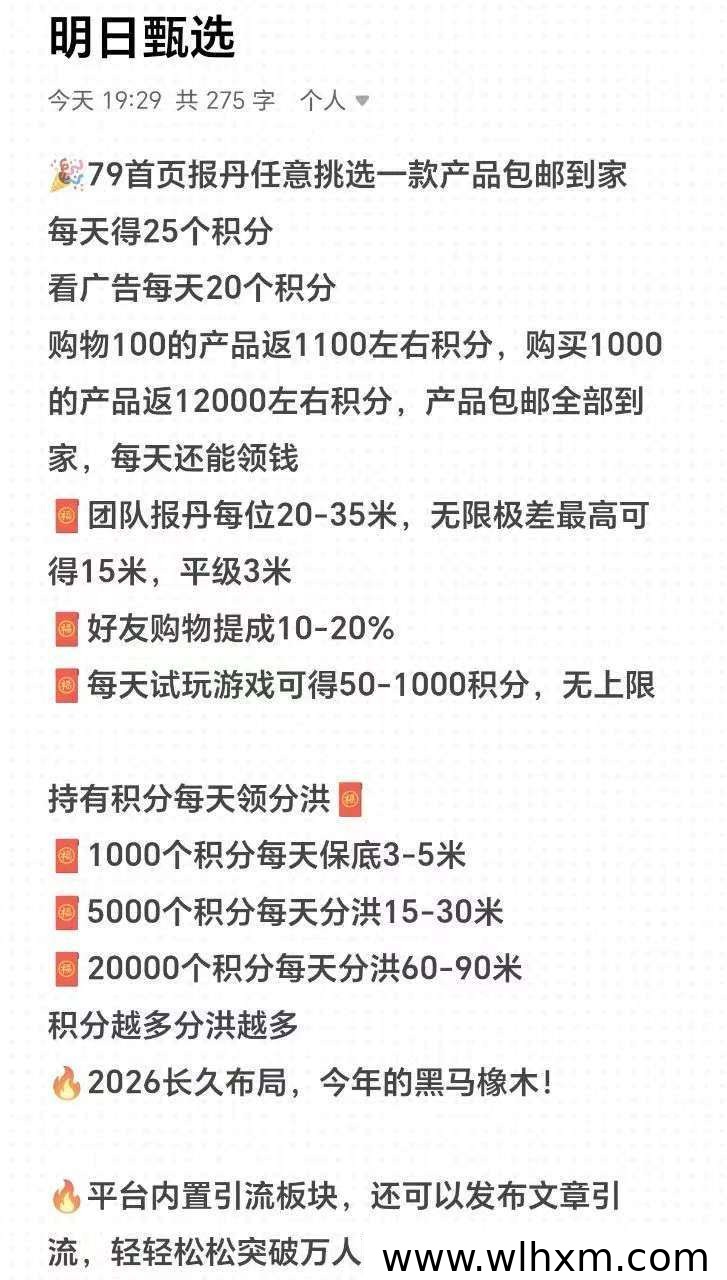 明日甄选积分体系详解:每日收益稳定增长的黑马项目