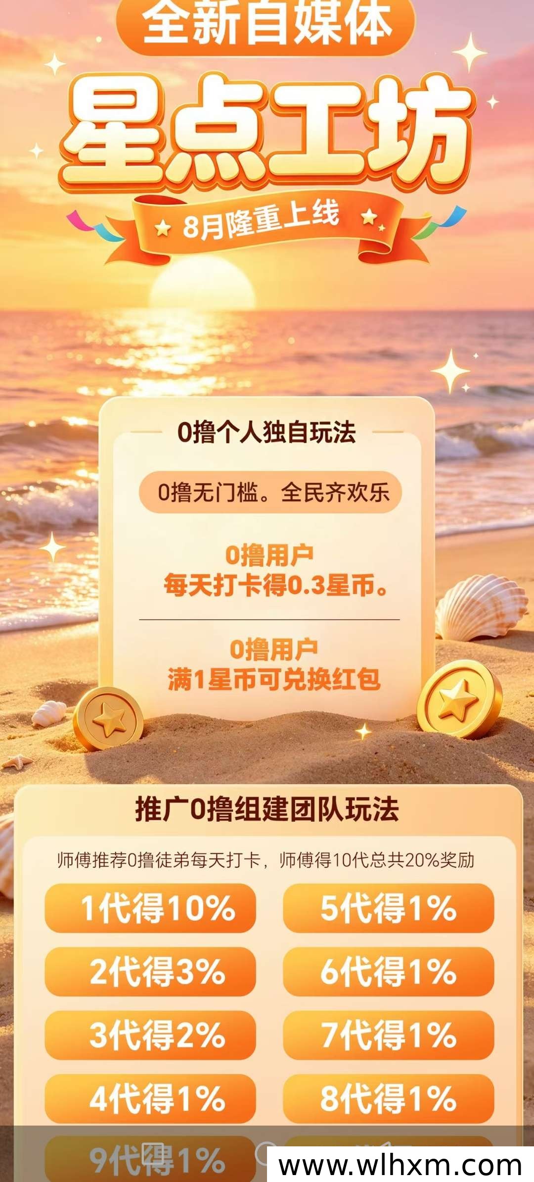 星点工坊新项目上线 每日签到零成本提现