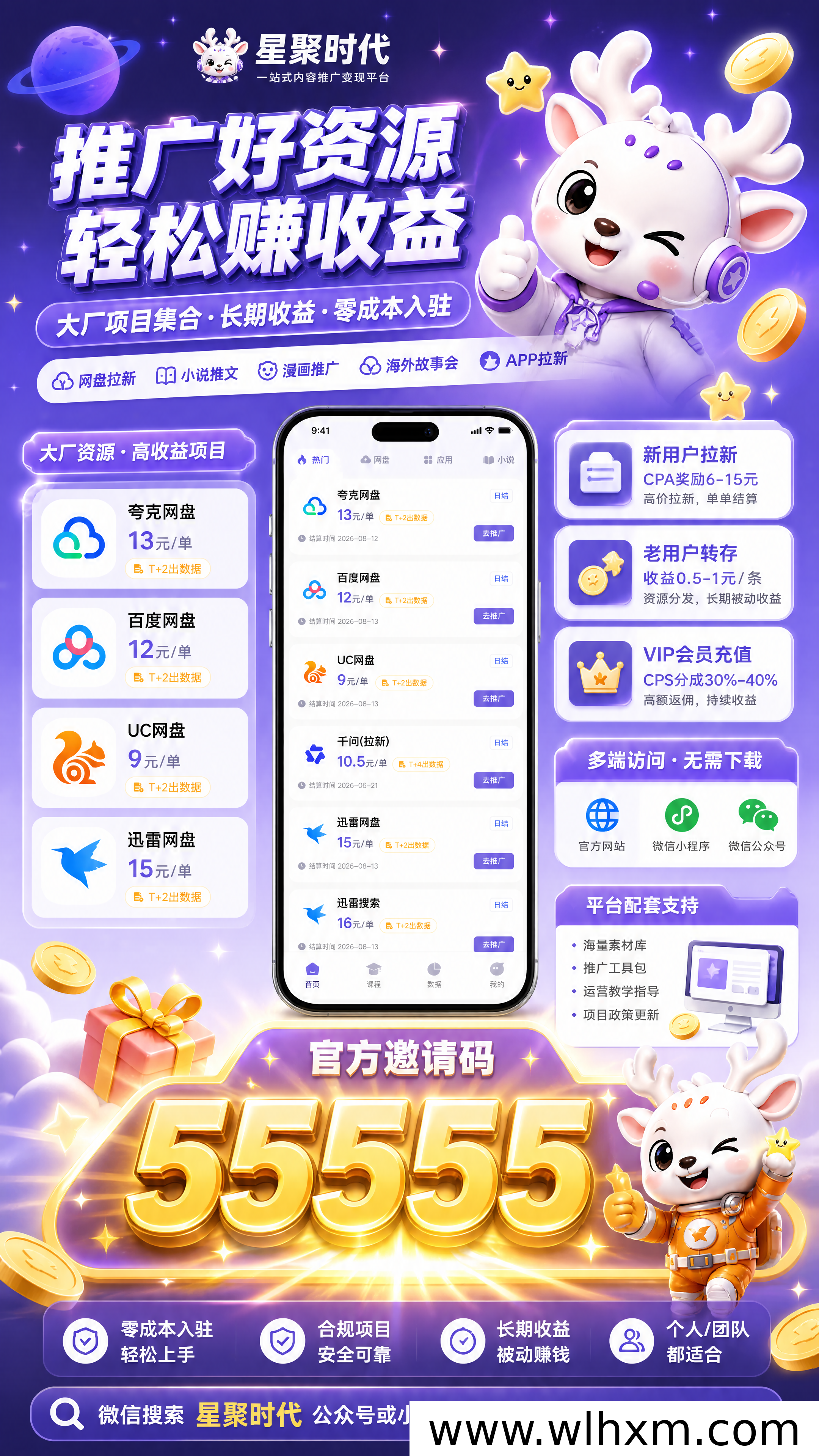 夸克网盘暑期拉新收益大涨,星聚时代邀请码分享与实战指南