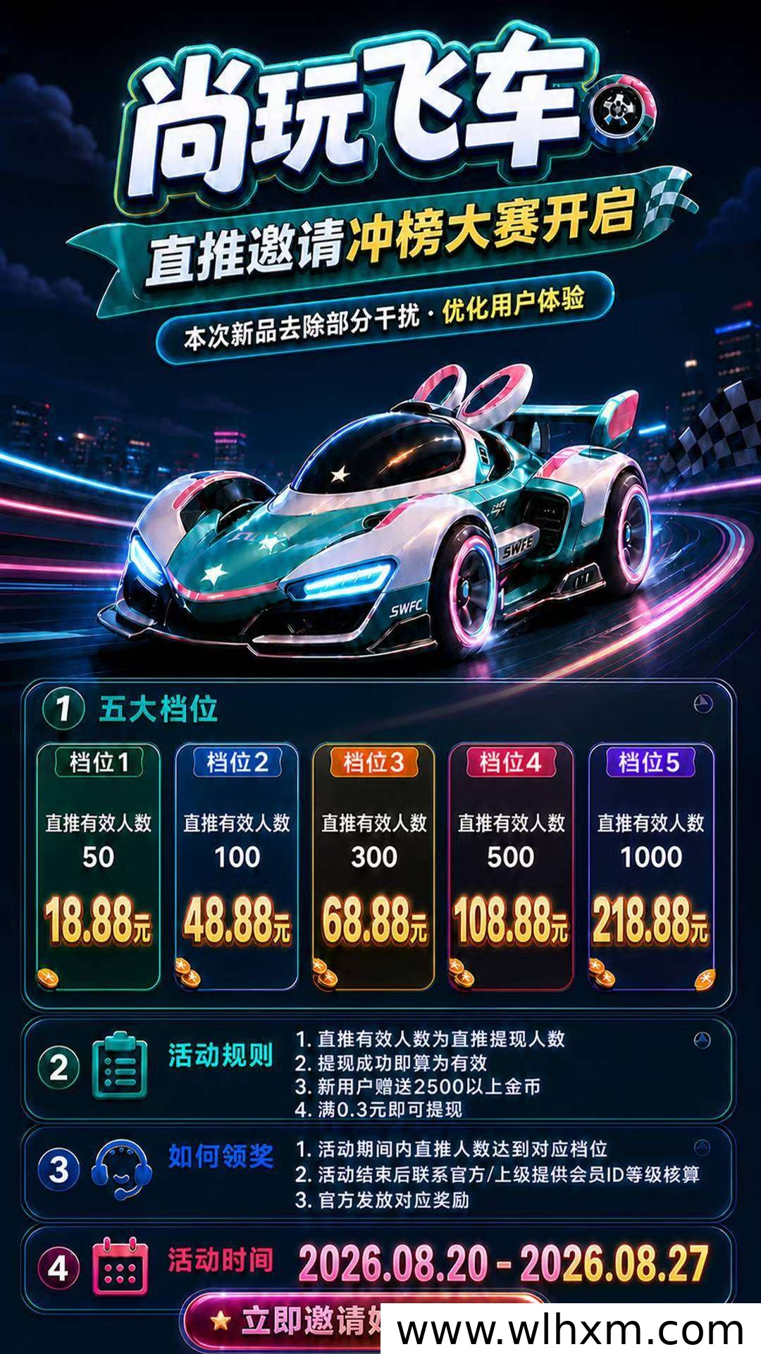 尚玩飞车正式上线，诚邀团队长共创佳绩