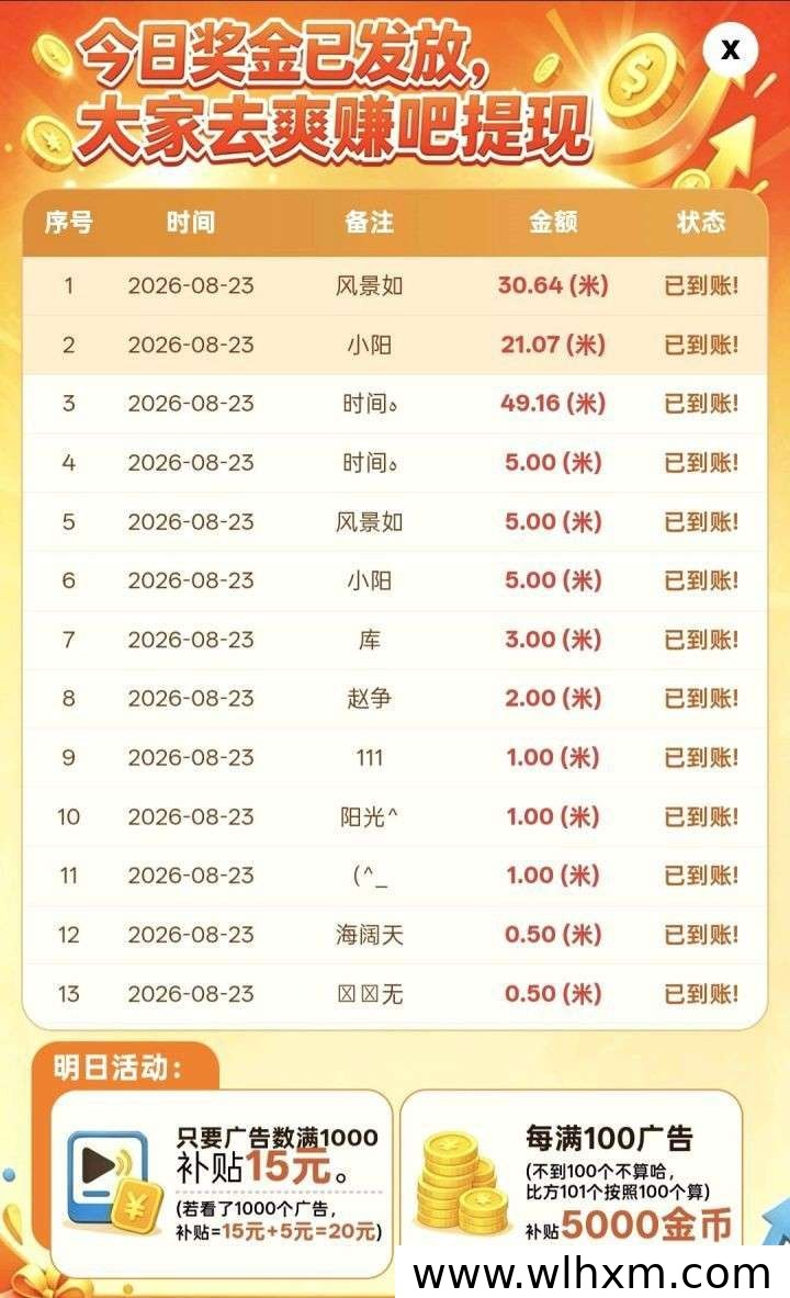 零门槛体验新平台,每日观看广告轻松累积收益