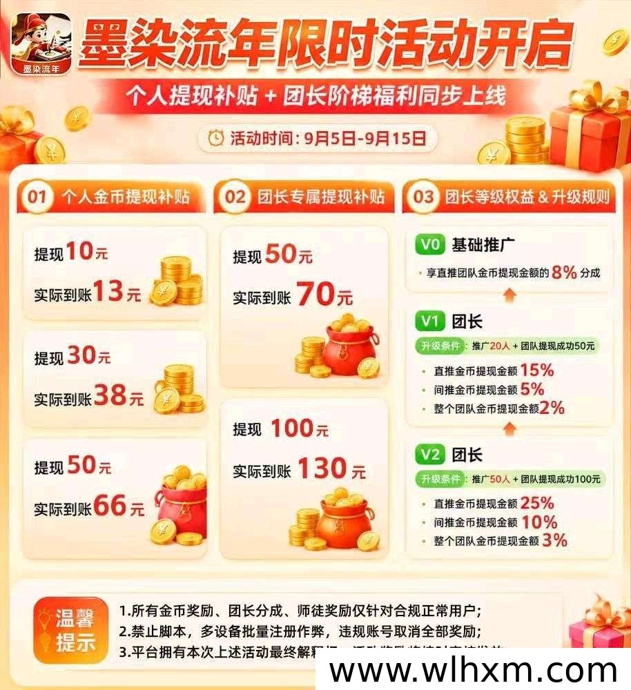 墨染流年新版本上线,零撸广告赚收益,保底机制更安心