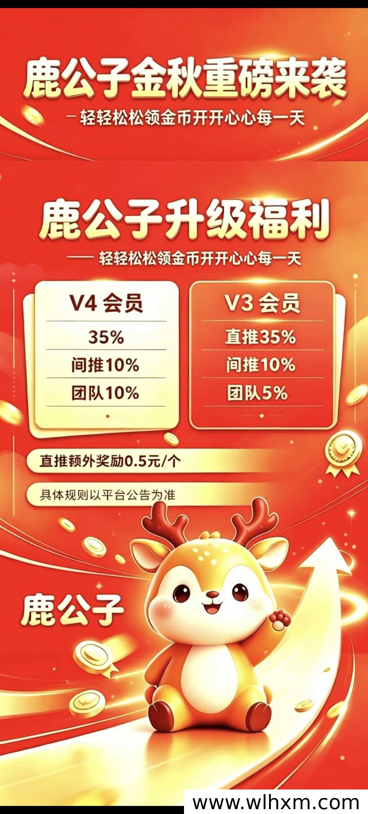 鹿公子新项目上线:零撸看广告获取保底收益的玩法说明