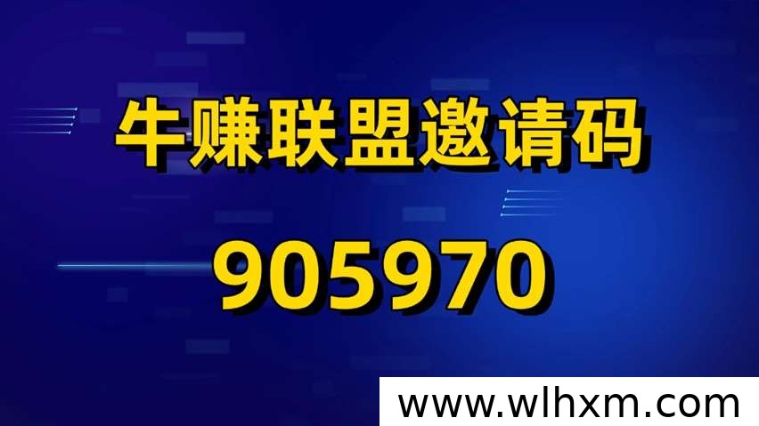 牛赚联盟官方邀请码905970,网盘拉新推广的正确入驻方式