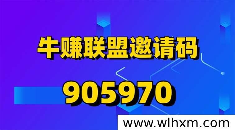 牛赚联盟官方邀请码905970,网盘拉新推广的正确入驻方式